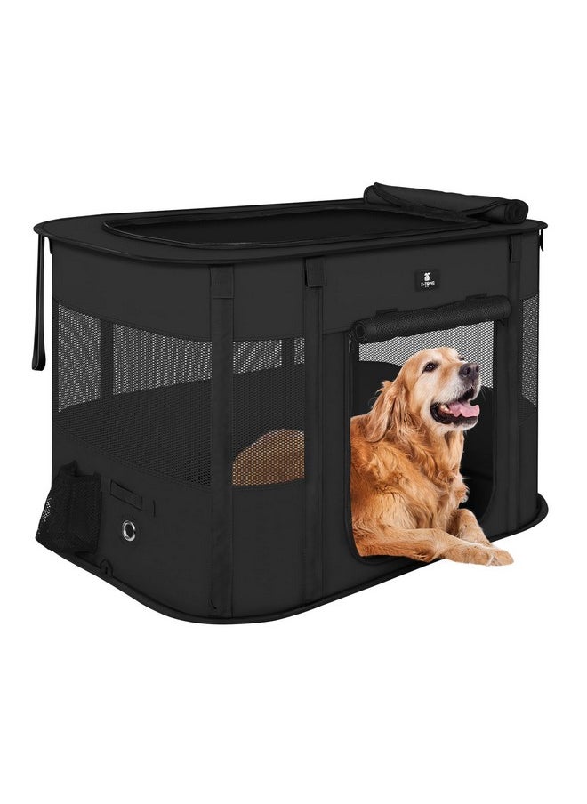 X-ZONE PET Dog Playpen, Puppy Cat Play Pen Portable Foldable Indoor/Outdoor Tent Crate Cage, Portable Pet Crate Small Size Black 30''