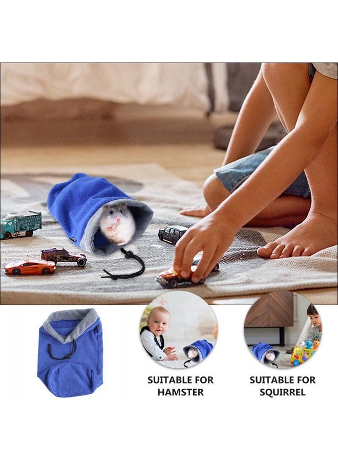 POPETPOP Hamster Bath Towel Bag: Ferret Bath Towel Bag Pet Drying Bag Flannel Absorbent Towel Bag Small Animals Bedding for Ferret Hedgehog, 9.43X13.36X0.79 in