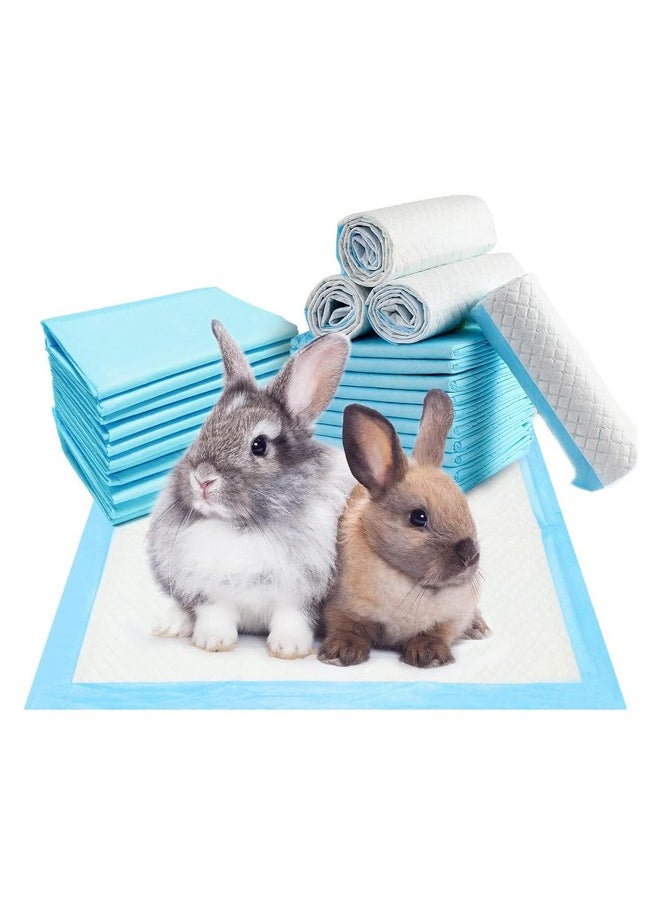 Hamiledyi 100PCS Rabbit Pee Pads Disposable Cage Liners Leak-Proof Super Absorbent Pet Toilet/Potty Training Pad for Puppy Guinea Pigs Hedgehog Hamsters Chinchillas and Other Small Animals