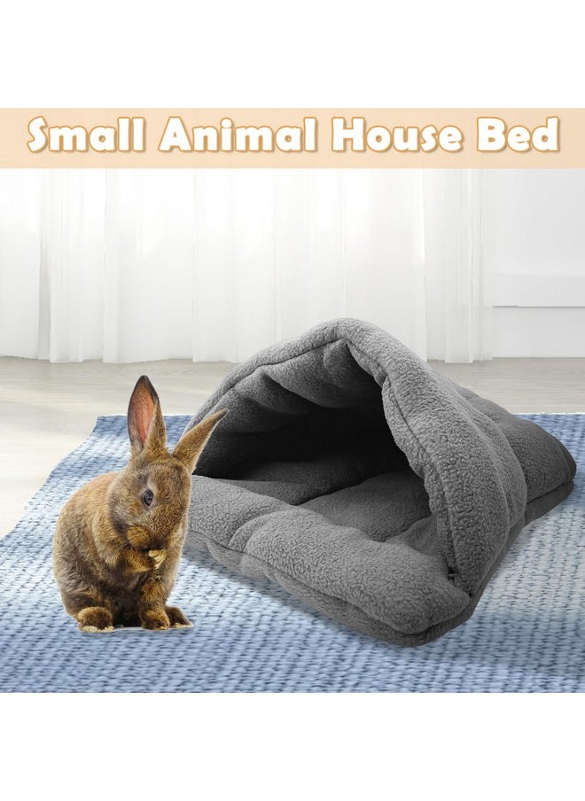 kathson Rabbit Cave Sleeping Bed Guinea Pig Hideout Cozy House Pet Soft Warm Fleece Winter Slipper Cushion Small Animal Nest Cage for Ferrets Squirrel Hamster Chinchilla Rat Hedgehog Bunny