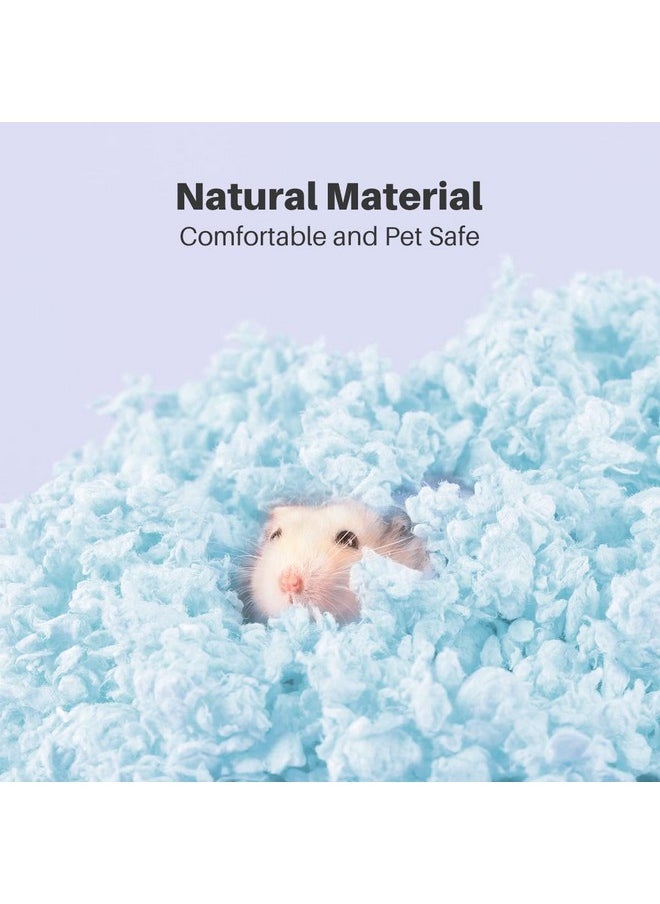 BUCATSTATE Hamster Paper Bedding, 2LBS/900g Dust-Free and Odor Control Paper Litter for Syrian Dwarf Hamsters Gerbils Mice Lemming Degus Reptile Birds (Blue)