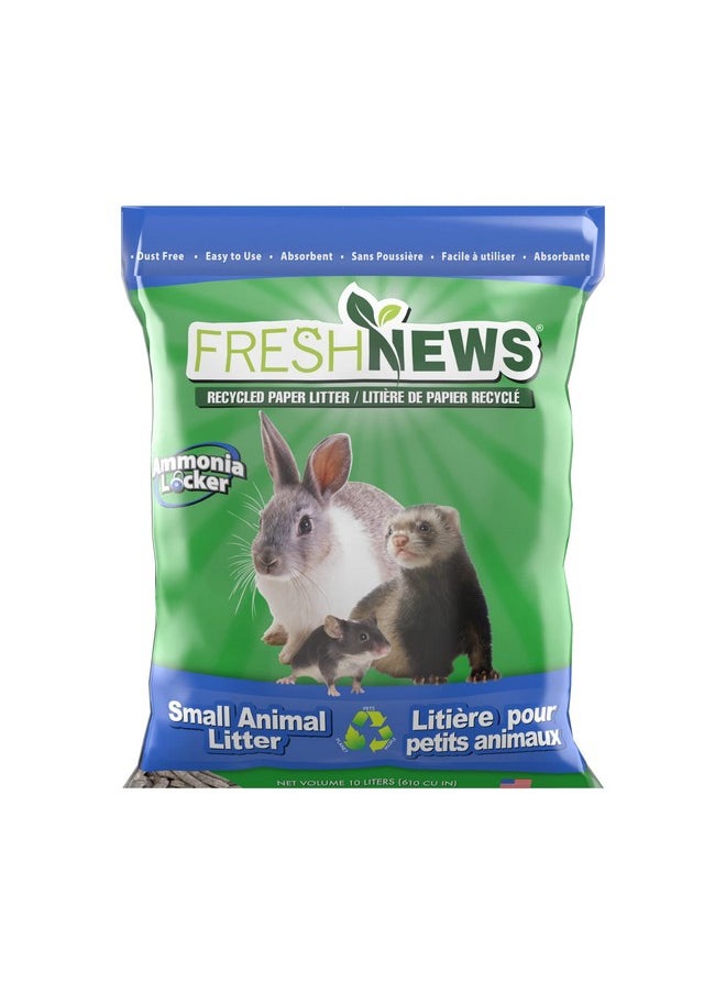 Fresh News Recycled Paper Small Animal Litter Bedding, 10 Liters