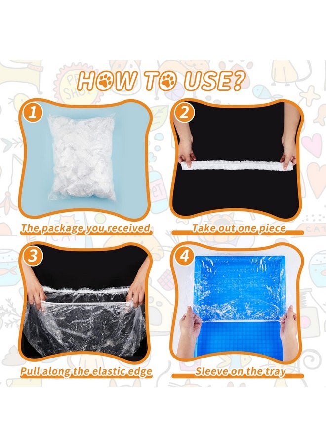 Tondiamo 50 Pieces Cage Liners for Small Animals Disposable Hamster Tray Liner Clear Plastic Box Liner Leak Proof Guinea Pig Cage Liner Bag Litter Toilet Film for Rabbit Bunny Hamster Hedgehog