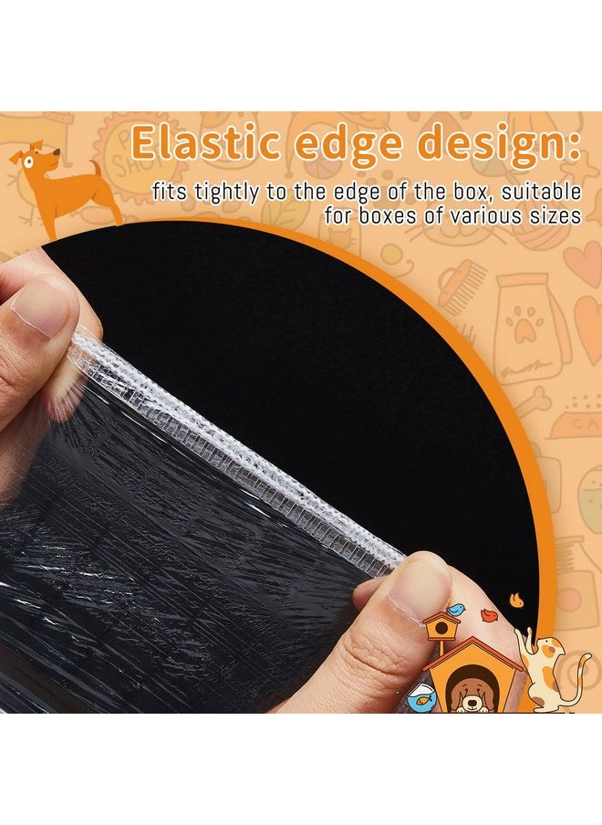 Tondiamo 50 Pieces Cage Liners for Small Animals Disposable Hamster Tray Liner Clear Plastic Box Liner Leak Proof Guinea Pig Cage Liner Bag Litter Toilet Film for Rabbit Bunny Hamster Hedgehog