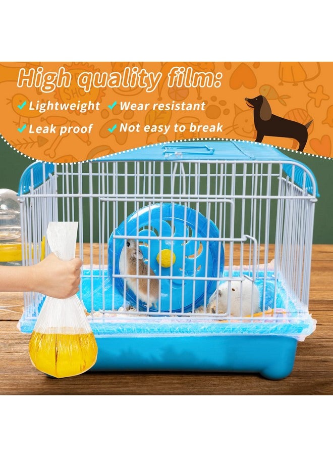 Tondiamo 50 Pieces Cage Liners for Small Animals Disposable Hamster Tray Liner Clear Plastic Box Liner Leak Proof Guinea Pig Cage Liner Bag Litter Toilet Film for Rabbit Bunny Hamster Hedgehog