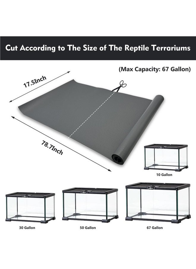 Hamiledyi Large Reptile Carpet Reptile Mat Terrarium Liner Bedding Substrate Mat Leopard Gecko Substrate Bearded Dragon Tank Flooring for Bearded Dragon Gecko Lizard Tortoise (17.5