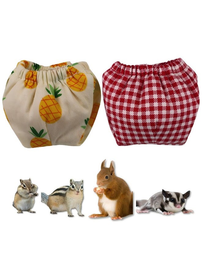2PCS Squirrel Diapers, Reusable Diapers for Hamster, Fancy Rat, Groundhog, Small Pet (Yellow, S, Count, 1)
