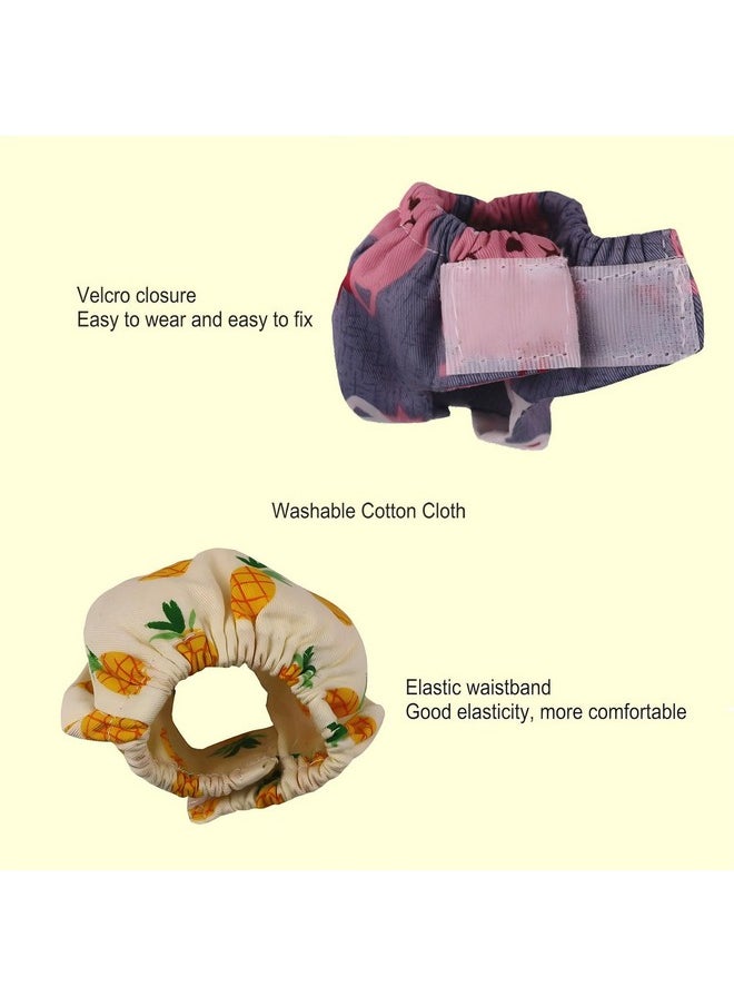 2PCS Squirrel Diapers, Reusable Diapers for Hamster, Fancy Rat, Groundhog, Small Pet (Yellow, S, Count, 1)