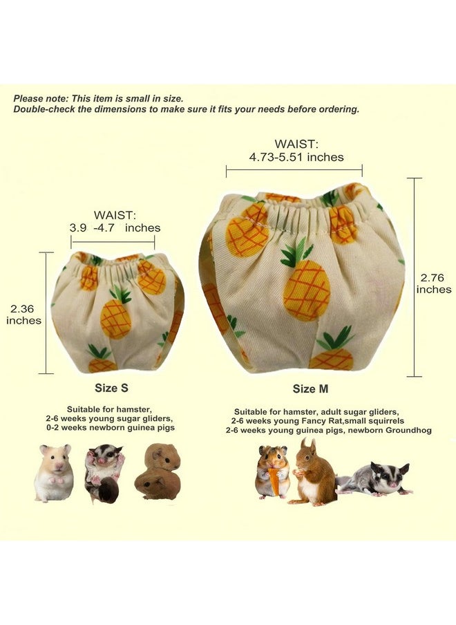 2PCS Squirrel Diapers, Reusable Diapers for Hamster, Fancy Rat, Groundhog, Small Pet (Yellow, S, Count, 1)