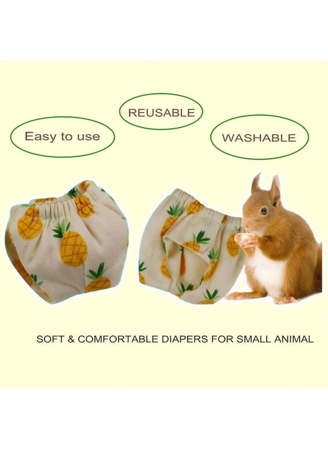2PCS Squirrel Diapers, Reusable Diapers for Hamster, Fancy Rat, Groundhog, Small Pet (Yellow, S, Count, 1)