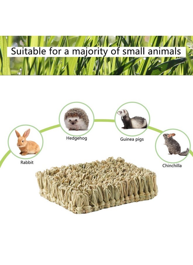 Rebecca online Rabbit Grass Mat Bunny Chew Toys Woven Bed Mat for Bunny Guinea Pig Chinchilla Squirrel and Small Animal