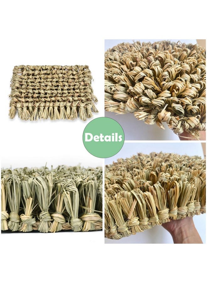 Rebecca online Rabbit Grass Mat Bunny Chew Toys Woven Bed Mat for Bunny Guinea Pig Chinchilla Squirrel and Small Animal