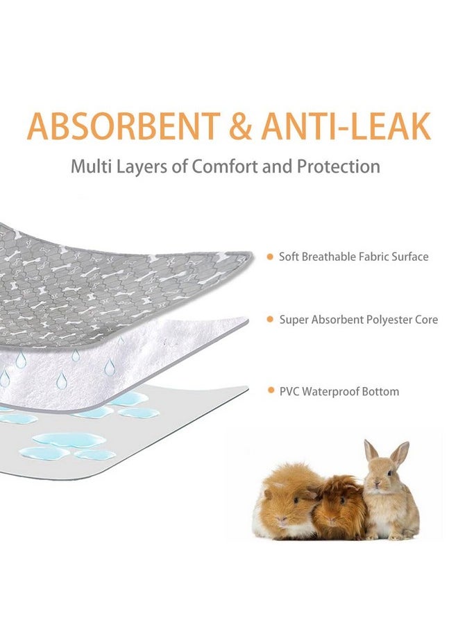 Oncpcare 2 Pack 47x24 Washable Guinea Pig Fleece Cage Liners Waterproof Guinea Pig Bedding for Cage Guinea Pig Cage Accessories Absorbent Pet Pee Pads for Rabbit Bunny Hamster Small Animals