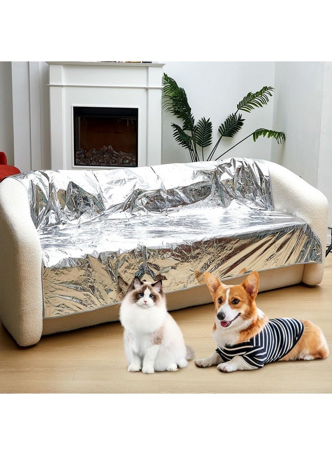 Tudomro 2 Pcs Pet Deterrent Mat for Couch Keep Dogs Off Couch Prevent Pets from Soiling Your Sofa Cat Pet Repellent Mat Pain Free Couch Covers Keep Pets Off Furniture (66 x 60 x 0.04 Inches,Cream)