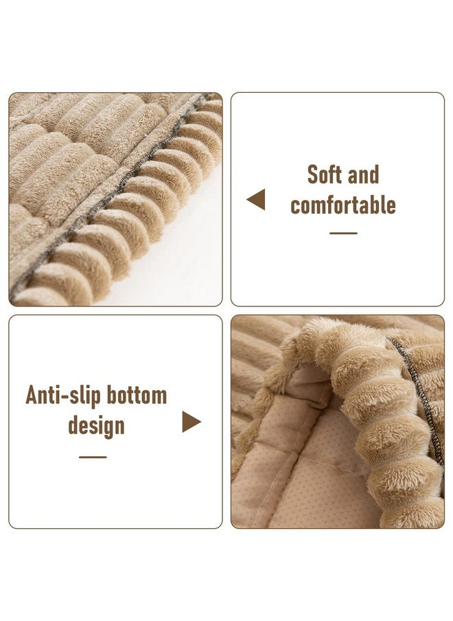 LiveGo Fuzzy Couch Covers for Pets, Couch Protector for Dogs Garden Chic Cotton Protective Couch Cover, Pet Mat Bed Couch Cover (Milky Coffee, 70x150 cm/27.6x59.06 in)