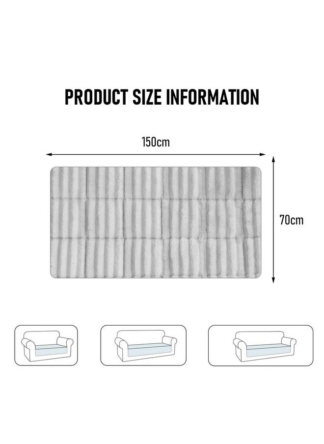 LiveGo Fuzzy Couch Covers for Pets, Couch Protector for Dogs Garden Chic Cotton Protective Couch Cover, Pet Mat Bed Couch Cover (Milky Coffee, 70x150 cm/27.6x59.06 in)