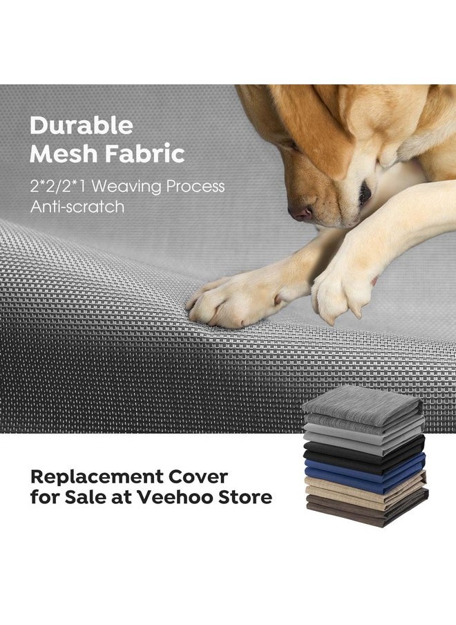 Veehoo Cooling Elevated Dog Bed, Portable Raised Pet Cot with Washable & Breathable Mesh, No-Slip Feet Durable Dog Cots Bed for Indoor & Outdoor Use, X Large, CWC1803-XL Silver Gray