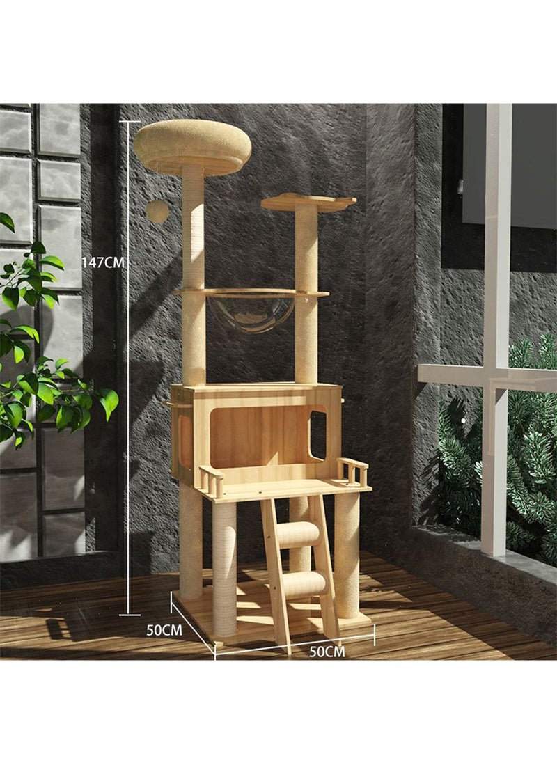 Cat Climbing Frame Multi-level Cat Tower Cat Nest Cat Scratching Board Space Capsule Cat Tree Cat Supplies Pet Cat Toys Pet Supplies