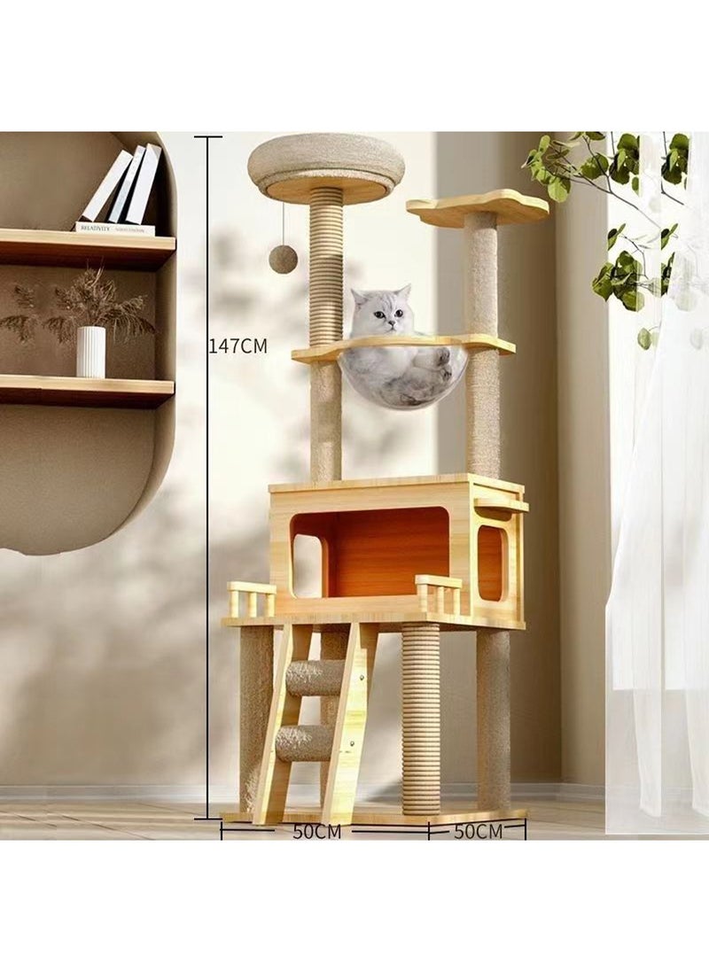 Cat Climbing Frame Multi-level Cat Tower Cat Nest Cat Scratching Board Space Capsule Cat Tree Cat Supplies Pet Cat Toys Pet Supplies