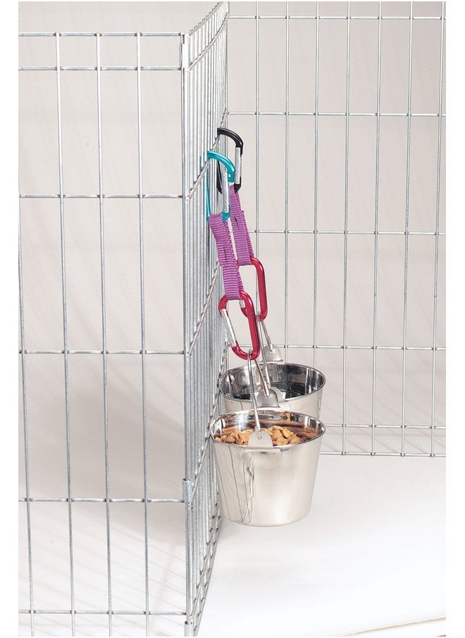 Pro Select Stainless Steel Pet Pail, 1-Quart Size - Heavy Duty Flat Sided Pail Great for Providing Water in Pet Kennels