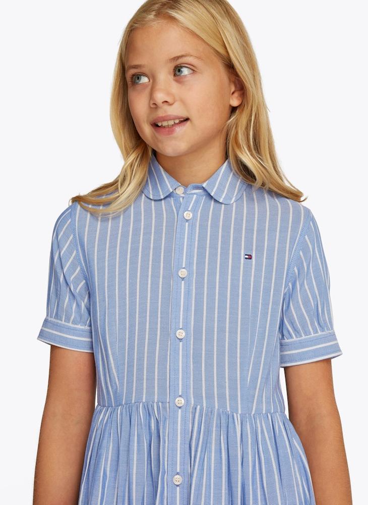 Striped Button-Down Dress
