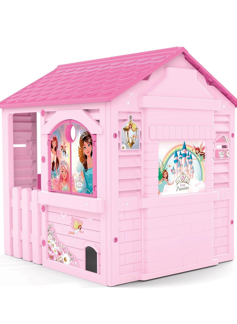 Pink Princess Children's Play House | Suitable for indoors and outdoors. Includes stickers to decorate it. Made of strong and durable plastic. From 24 months
