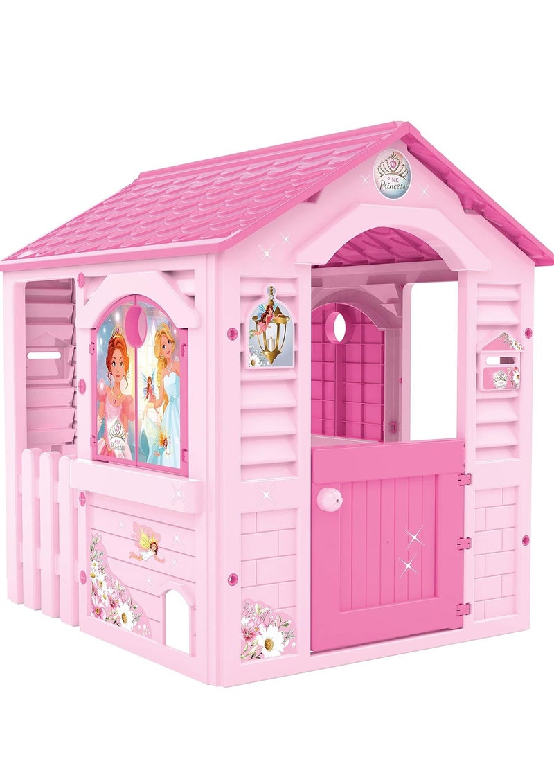 Pink Princess Children's Play House | Suitable for indoors and outdoors. Includes stickers to decorate it. Made of strong and durable plastic. From 24 months