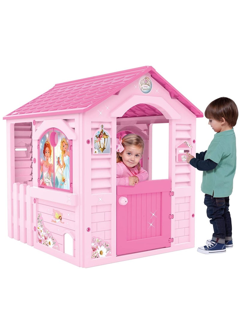 Pink Princess Children's Play House | Suitable for indoors and outdoors. Includes stickers to decorate it. Made of strong and durable plastic. From 24 months