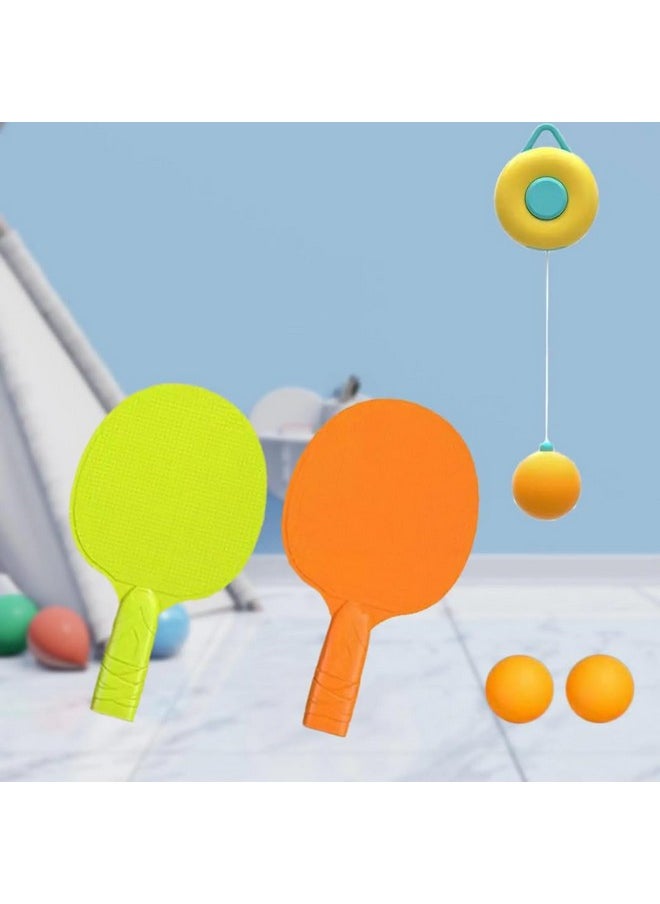 Storio Hanging Table Tennis Trainer Ball Set Ping Pong Indoor Games for Kids | Interactive Fun with 2 Rackets and 5 Balls