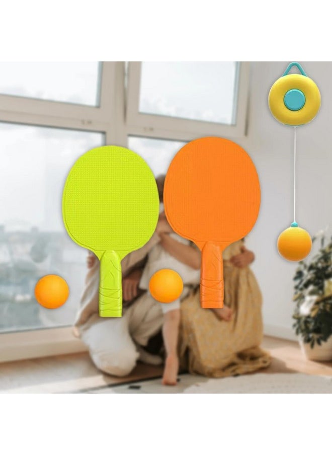 Storio Hanging Table Tennis Trainer Ball Set Ping Pong Indoor Games for Kids | Interactive Fun with 2 Rackets and 5 Balls