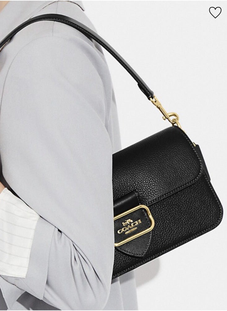 morgan shoulder bag in blocked signature canvas