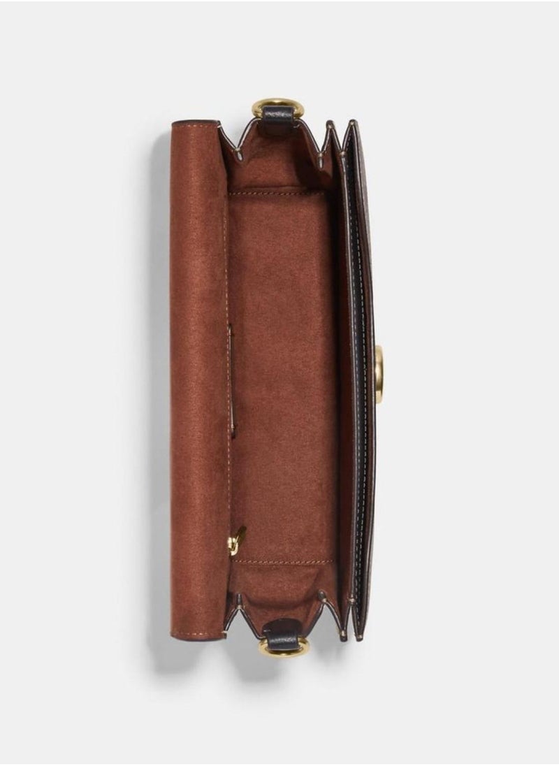 morgan shoulder bag in blocked signature canvas