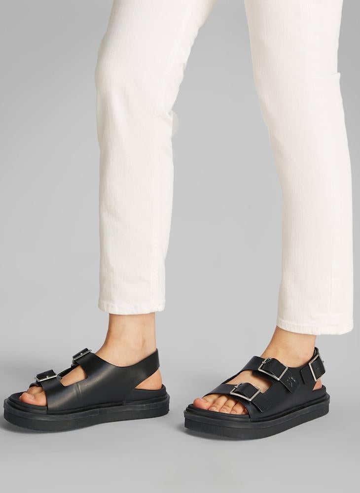 LEATHER SANDALS WITH BUCKLE