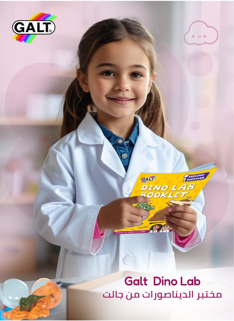 STEM Dino Lab Science Kit for Kids 5+ | Dinosaur Fossil Excavation | Amber Slime | Dinosaur Tracks Creation | Includes 16-Page Lab Book | Dimensions L 15.5 x B 5 x H 26 cm