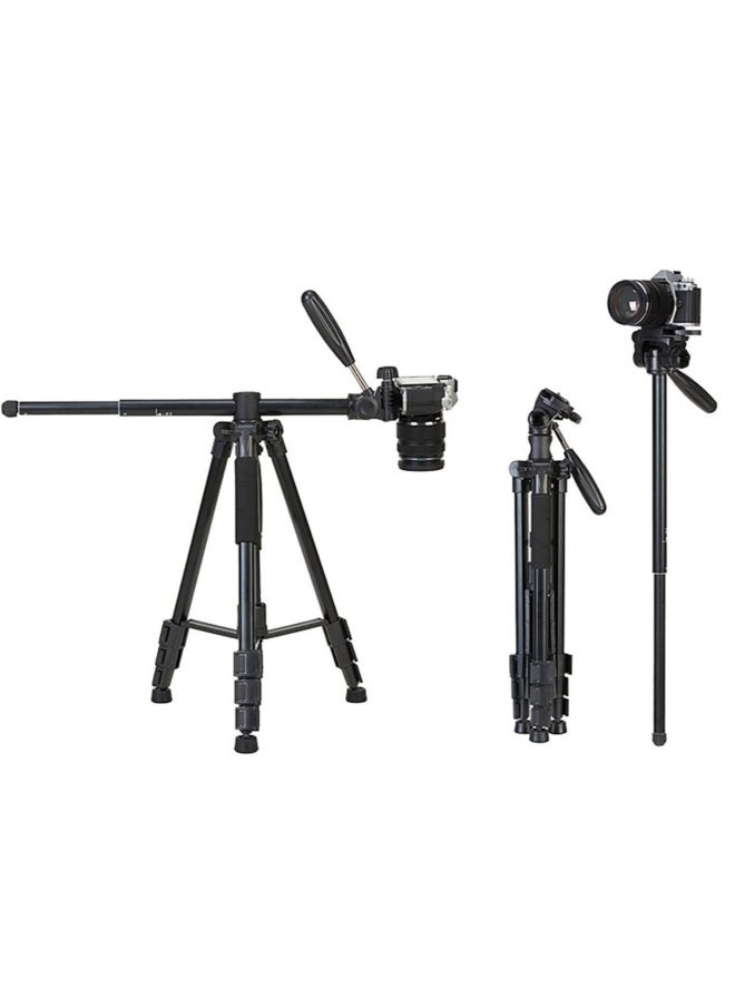 Professional Aluminium Tripod Monopod for All DSLR Cameras Lightweight Tripod Stand 360 degree 3 way Head Travel Phone Stand Aluminum (KP-2274)