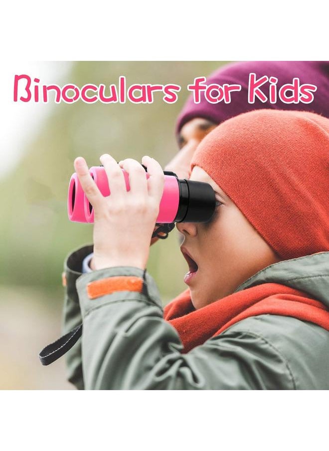 Kids Binoculars Shock Proof Toy Binoculars Set for Age 3-12 Years Old Boys Girls Bird Watching Educational Learning Hunting Hiking Birthday Presents