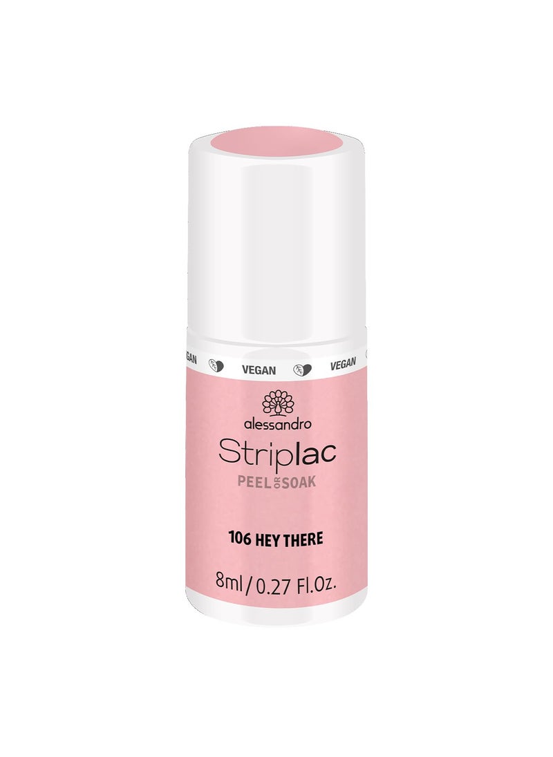 alessandro Striplac Peel or Soak Nail Polish - Long Lasting Wear - Quick Drying Time - Offers a Variety of Colors - Delivers Professional Results - Vegan - Cruelty Free - Hey There - 0.27 oz