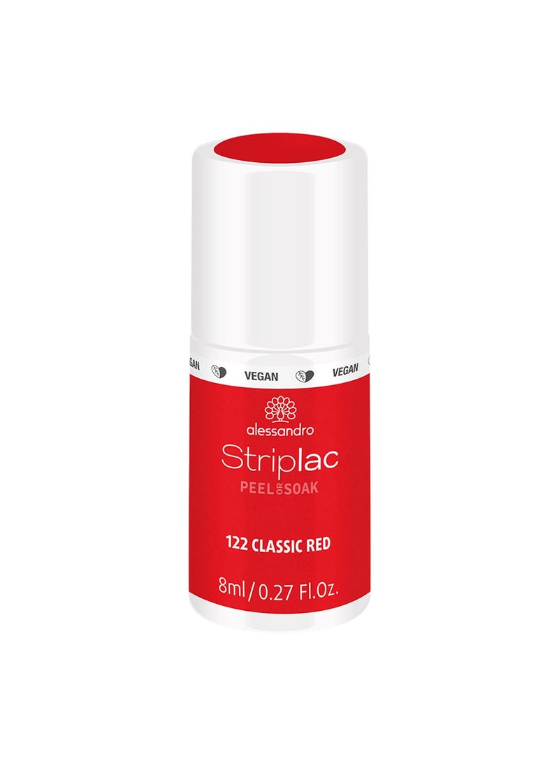 alessandro Striplac Peel or Soak Nail Polish - Long Lasting Wear - Quick Drying Time - Offers a Variety of Colors - Delivers Professional Results - Vegan - Cruelty Free - Classic Red - 0.27 oz