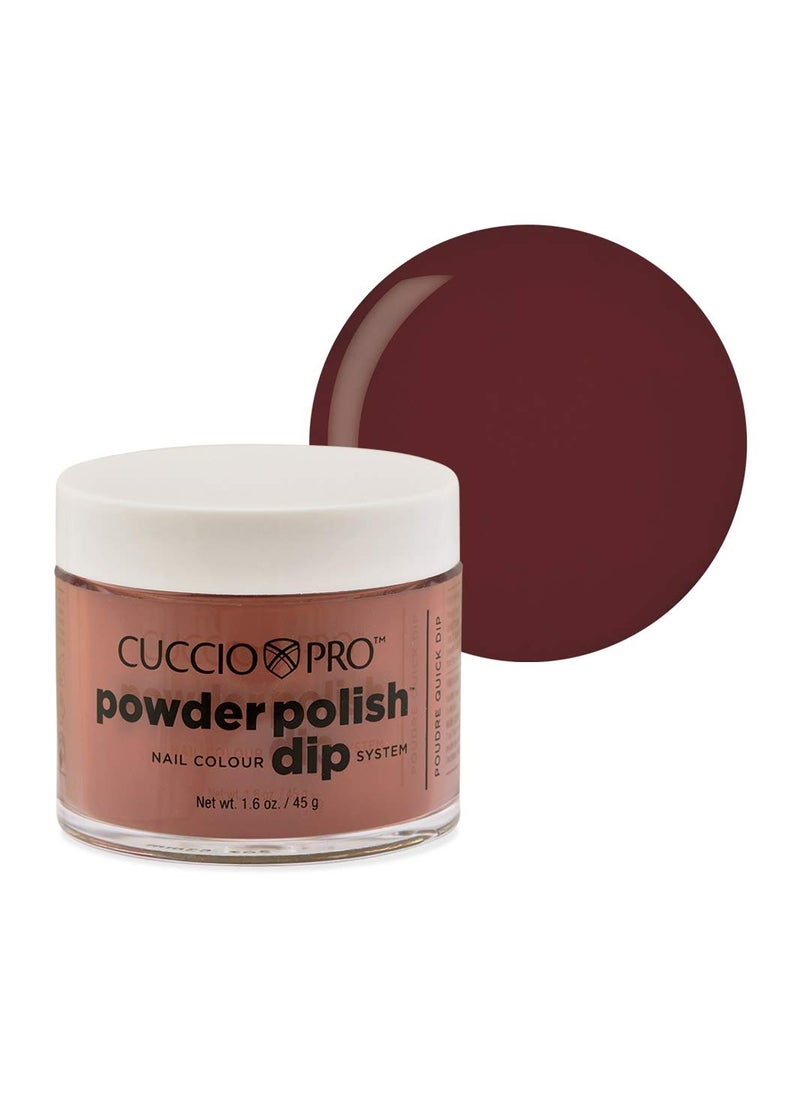 Cuccio Colour Powder Nail Polish - Lacquer For Manicures And Pedicures - Highly Pigmented Powder That Is Finely Milled - Durable Finish With A Flawless Rich Color - Brick Orange - 1.6 Oz