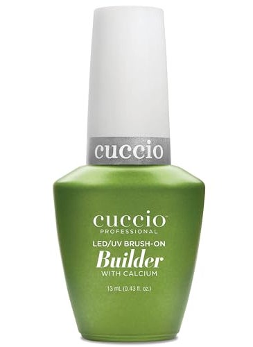 Cuccio Pro Brush-On Builder Gel With Calcium - LED And UV Self-Levelling Lightweight Formula - Soak-Off Gel Product With Strength Of Hard Gel - Chip-Resistant - Clear - 0.43 Oz Nail Polish