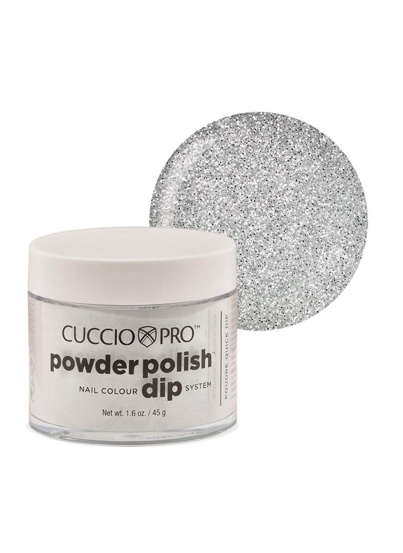 Cuccio Pro Cuccio Pro Powder Polish Nail Colour Dip System - Silver Glitter 2 Oz, 2 Ounce