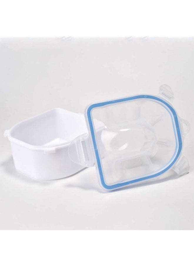 Rolabling 2 PCS Nail Soaking Bowl Nail Soak Off Bowl Acrylic Nail Remover Tool Acetone Nail Polish Remover Bowl Nail Soaker Tray Manicure Tool