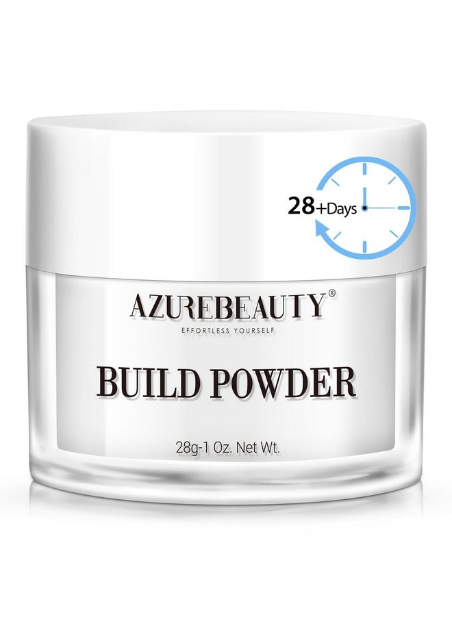 AZUREBEAUTY Clear Dip Powder for Nails, Essential Dipping Build Powder for 28+ Long-Lasting Nail Art Manicure Salon DIY at Home with Transparent Crystal Color, 28g/1Oz