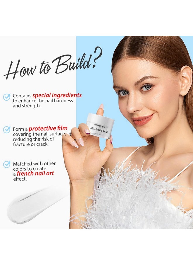 AZUREBEAUTY Clear Dip Powder for Nails, Essential Dipping Build Powder for 28+ Long-Lasting Nail Art Manicure Salon DIY at Home with Transparent Crystal Color, 28g/1Oz
