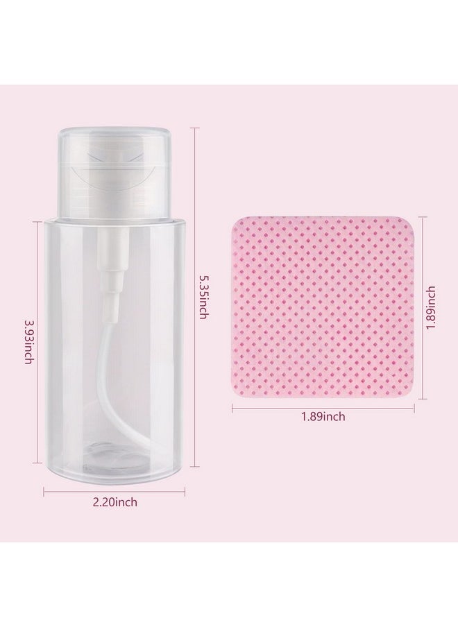 1080 PCS Pink Lint Free Nail Wipes, Eyelash Extension Wipes, Super Absorbent Soft Non-Woven with a Pump Dispenser Bottle Disposable Nail Polish Remover for Polish Clean Acrylic Nails Remover