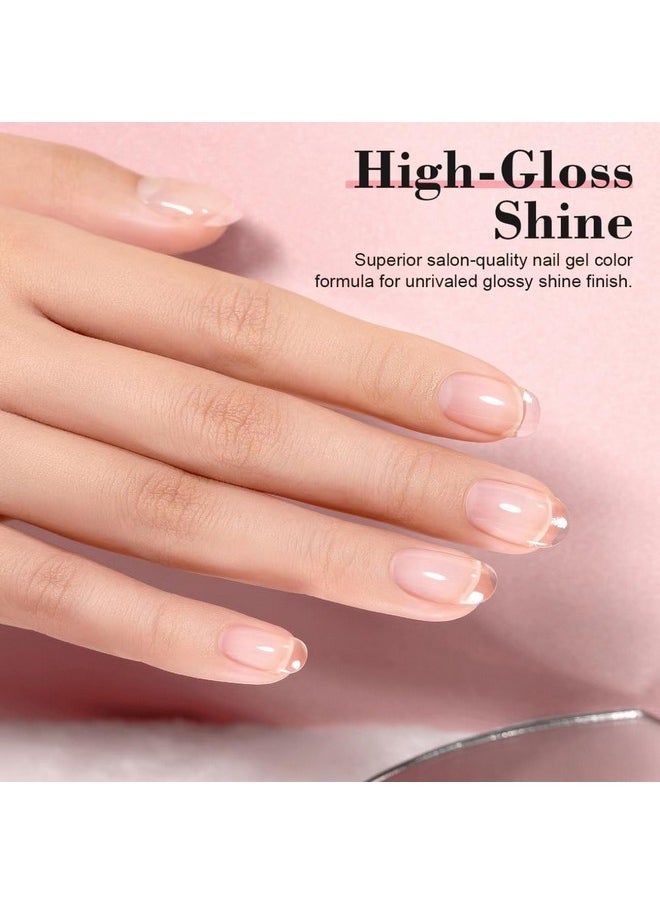 RARJSM Gel Nail Polish Clear Transparent Gel Builder for Nails Rubber Base Gel Hard Gel Nail Polish Sheer Brush on Extend Gel in a Bottle Soak Off UV LED Curing Requires 15ml Salon Home DIY Use
