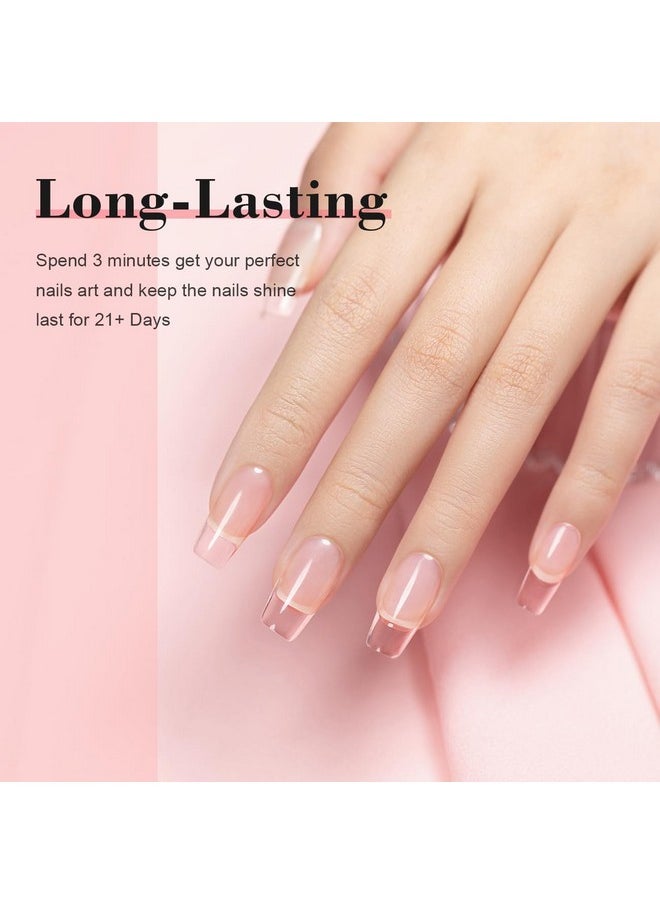 RARJSM Gel Nail Polish Clear Transparent Gel Builder for Nails Rubber Base Gel Hard Gel Nail Polish Sheer Brush on Extend Gel in a Bottle Soak Off UV LED Curing Requires 15ml Salon Home DIY Use