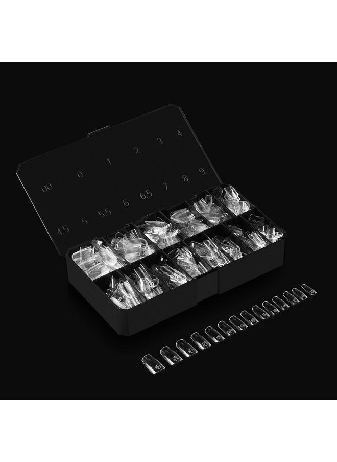Apres Gel-X® Natural Square Medium Tip Box | 500pc Gel-X Tips, 11 Sizes 00-9, Premium Quality