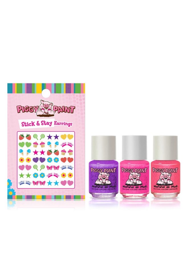 Piggy Paint | 100% Non-Toxic Girls Nail Polish | Safe, Cruelty-free, Vegan, & Scented for Kids | Always a Bright Side Gift Set