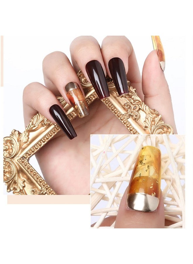 senvenski Tortoise Shell Nails, Orange Jelly Gel Nail Polish Crystal Translucent Sheer Clear Red Coral Grey Amber Brown Gift UV LED Art Varnish Kit (BT6-002)